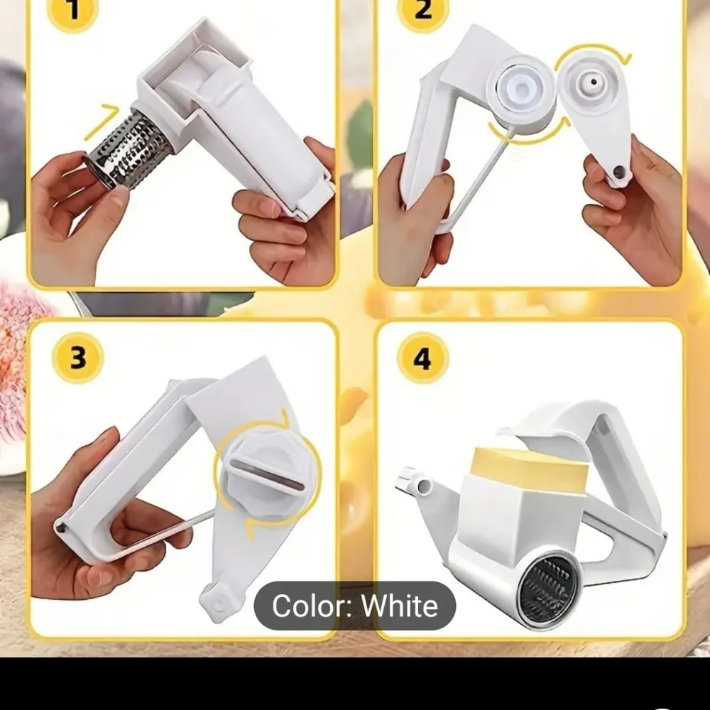 Brand new white plastic grater.  Easy use. Easy clean